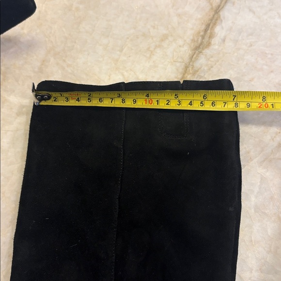 Sam Edelman knee high suede boots with chunky angled unique heel size 8 - Picture 5 of 15